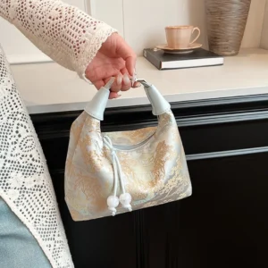 Chinese Embroidered Canvas Tote Bag