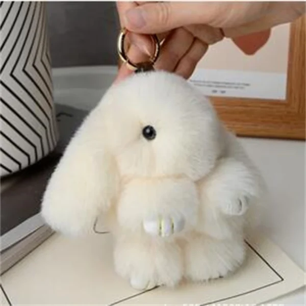 Rabbit Fur Bag Charm Pendant