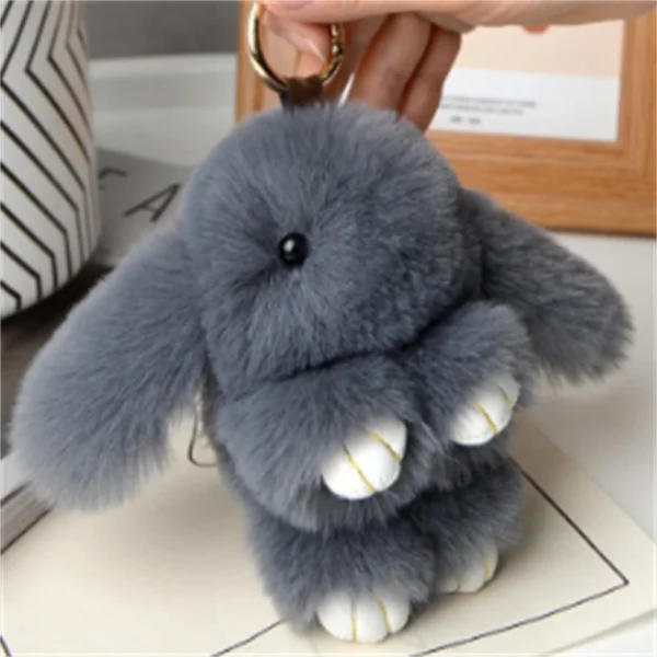 Rabbit Fur Bag Charm Pendant