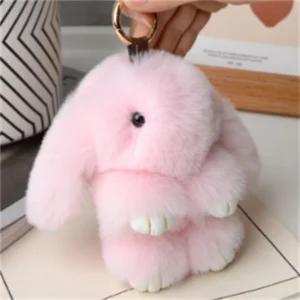 Rabbit Fur Bag Charm Pendant