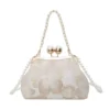 Chinese Pearl Embroidery Clutch Bag